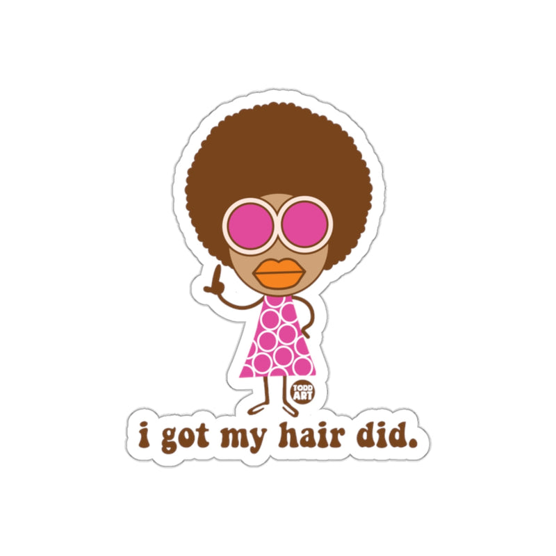 Load image into Gallery viewer, I Got My Hair Did Afro Lady with Shades Sticker
