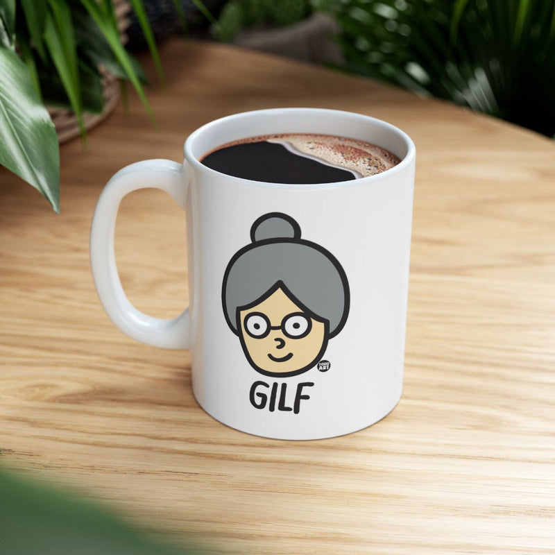 Load image into Gallery viewer, Funny Gilf Cartoon Granny Coffee Mug
