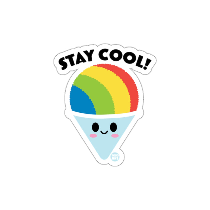 Load image into Gallery viewer, Stay Cool Rainbow Shaved Ice Smiling Sticker
