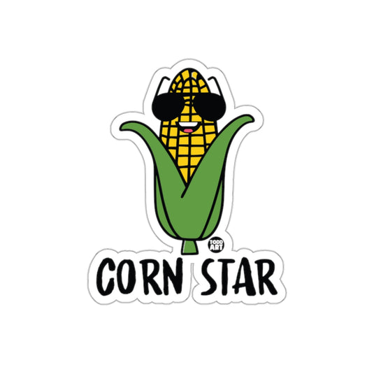 Corn Star with Sunglasses Sticker Funny Corn Decor