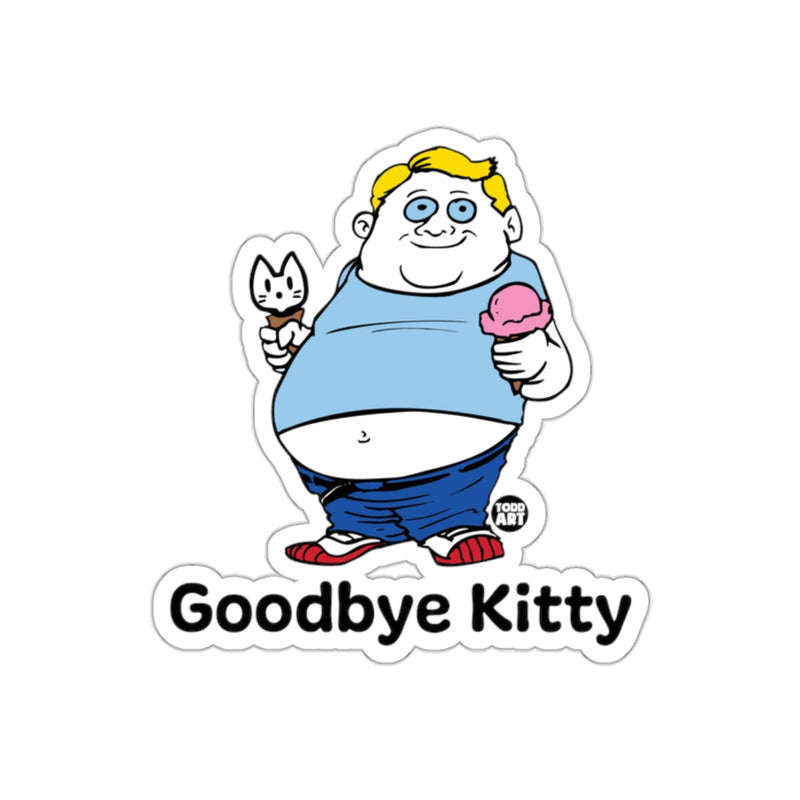 Load image into Gallery viewer, Goodbye Kitty Sticker with Ice Cream and Toy
