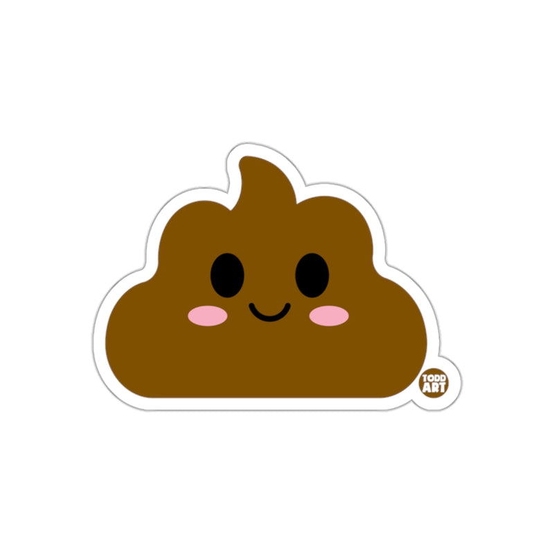 Load image into Gallery viewer, Cute Smiling Poop Emoji Sticker Fun Cartoon Sticker
