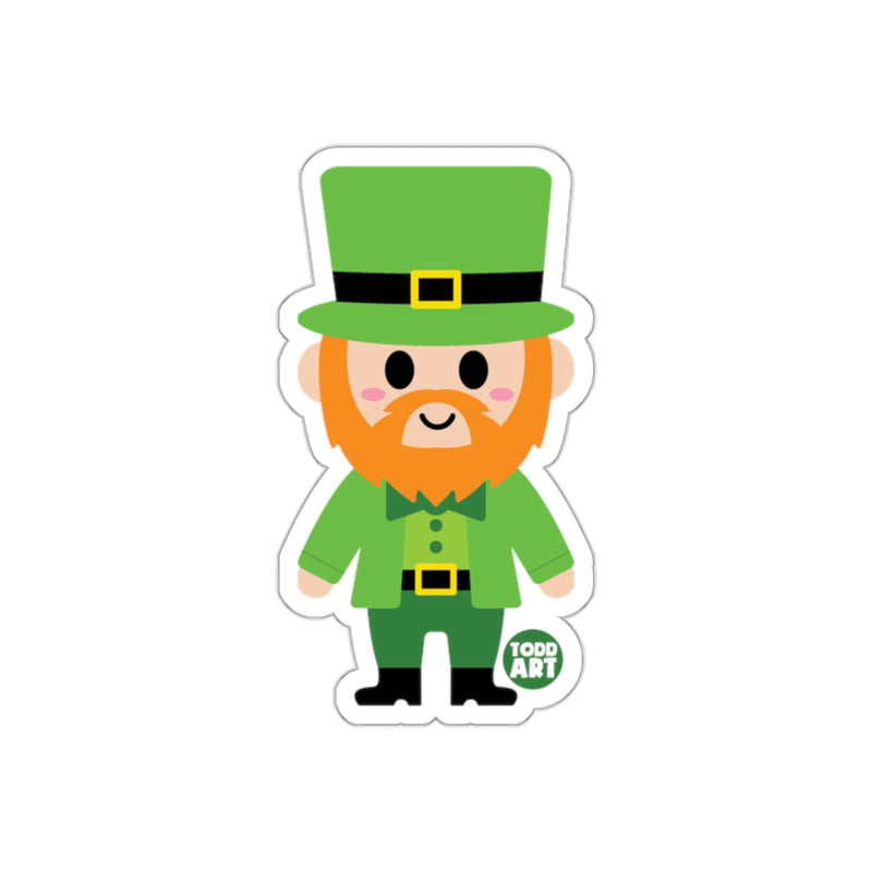 Load image into Gallery viewer, Cute Leprechaun Sticker with Green Hat Todd Art Sticker
