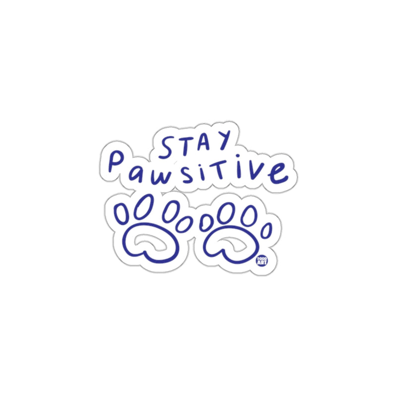 Load image into Gallery viewer, Stay Pawsitive Paw Prints Motivational Sticker
