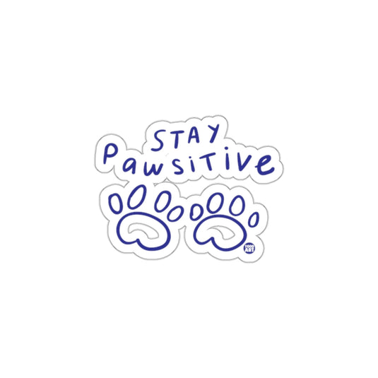 Stay Pawsitive Paw Prints Motivational Sticker