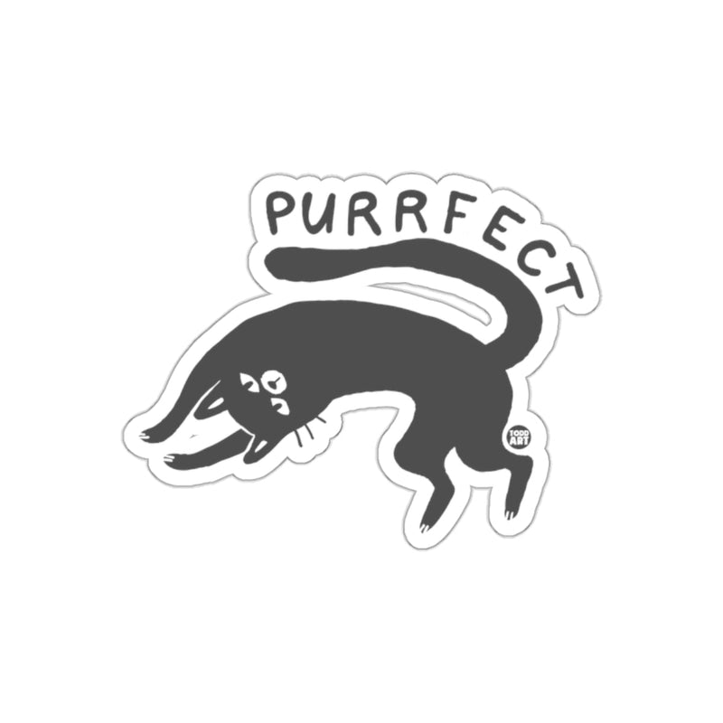 Load image into Gallery viewer, Purrfect Black Cat Design Unique Sticker Product
