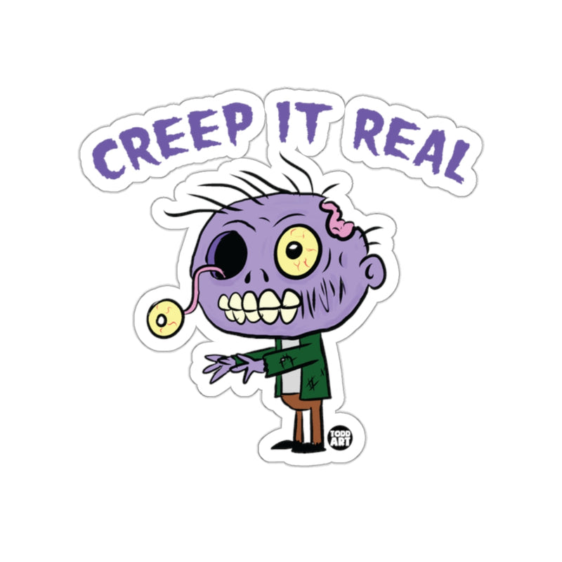 Load image into Gallery viewer, Creep It Real Zombie Cartoon Illustration Sticker
