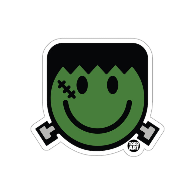 Load image into Gallery viewer, Smiling Green Monster Frankenstein Face Sticker
