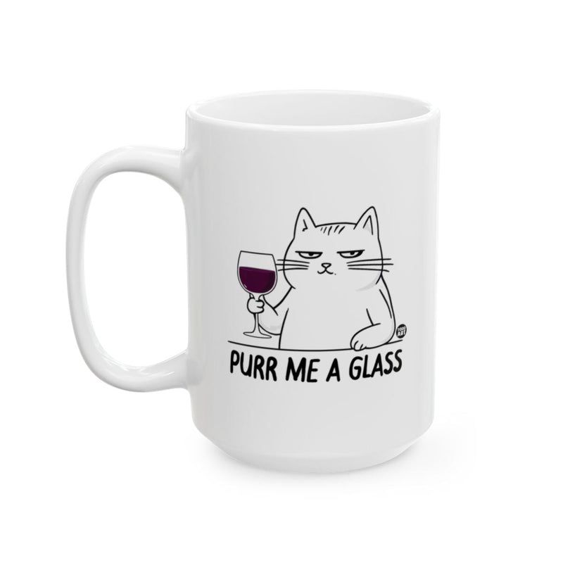 Load image into Gallery viewer, Purr Me A Glass Cat Mug Funny Coffee Tea Cup Gift
