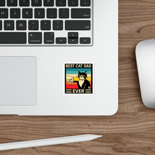 Best Cat Dad Ever Sticker for Cat Lover Gift