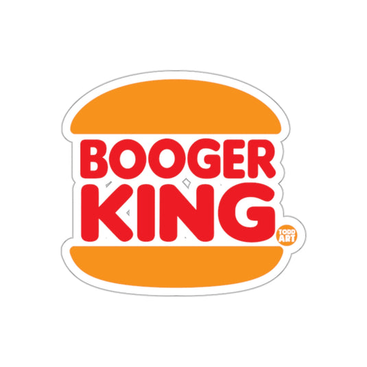 Booger King Funny Logo Parody Graphic Design sticker