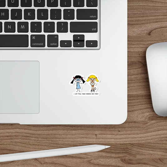 Funny Girls Cartoon Sketch Laptop Sticker Decor Accessory