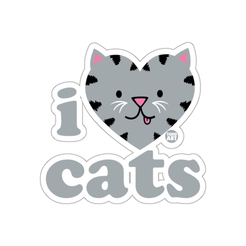 Load image into Gallery viewer, Cute I Love Cats Heart Design Sticker for Pet Lovers
