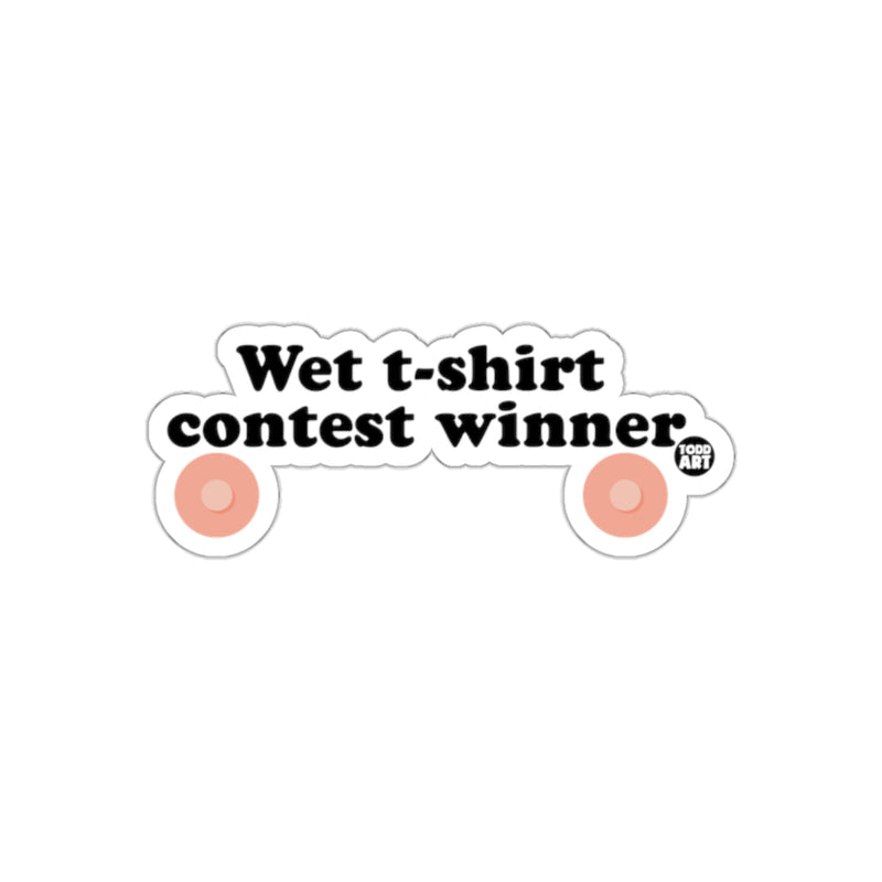 Load image into Gallery viewer, Wet t-shirt contest winner sticker perfect for fun
