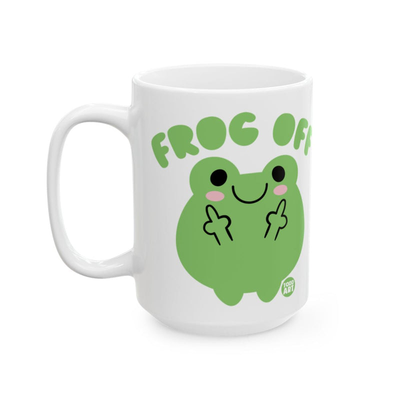 Load image into Gallery viewer, Frog Off Cute Funny Green Frog Mug
