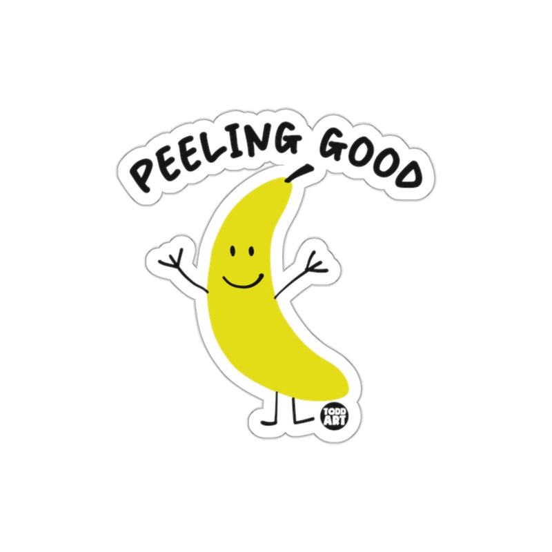 Load image into Gallery viewer, Peeling Good Smiling Banana Sticker with Cute Arms
