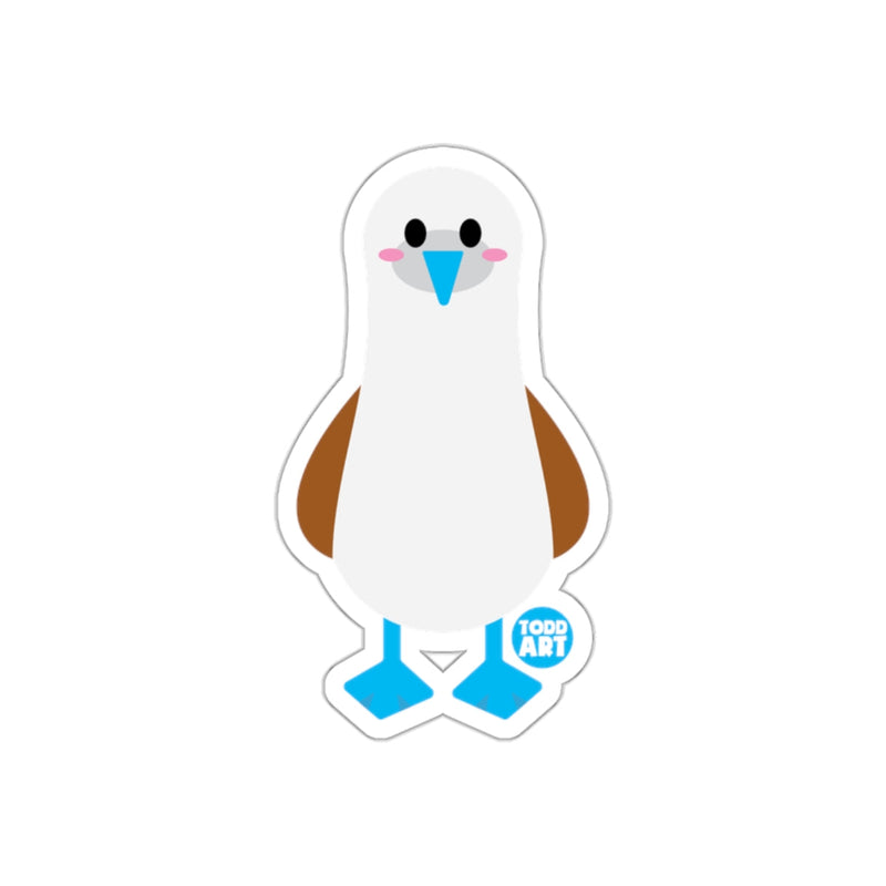 Load image into Gallery viewer, Cute Illustrated Blue-Footed Booby Bird Sticker Todd Art
