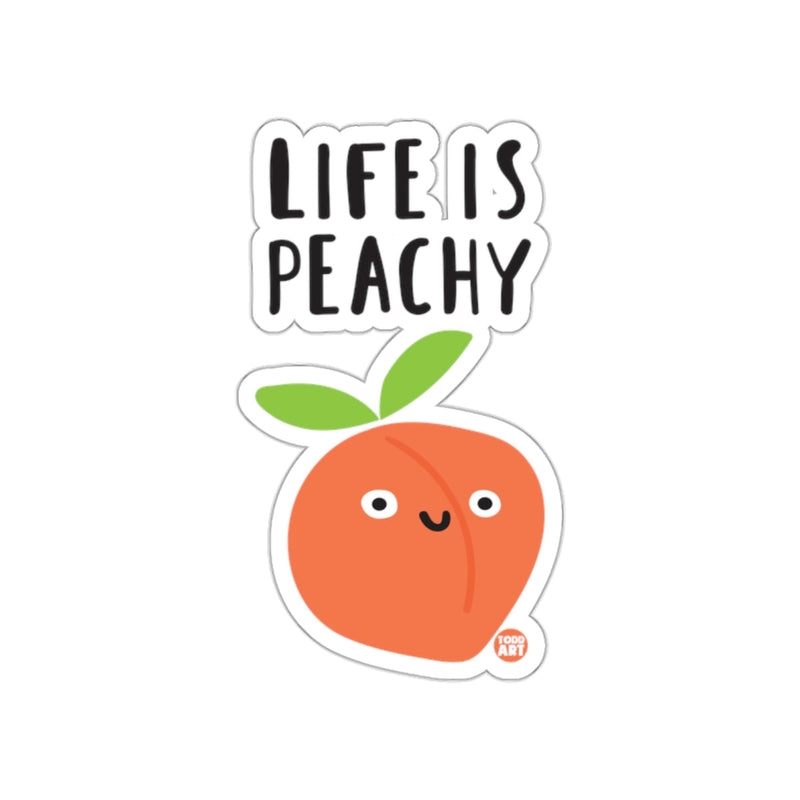 Load image into Gallery viewer, Life is Peachy Cute Kawaii Peach Sticker Product
