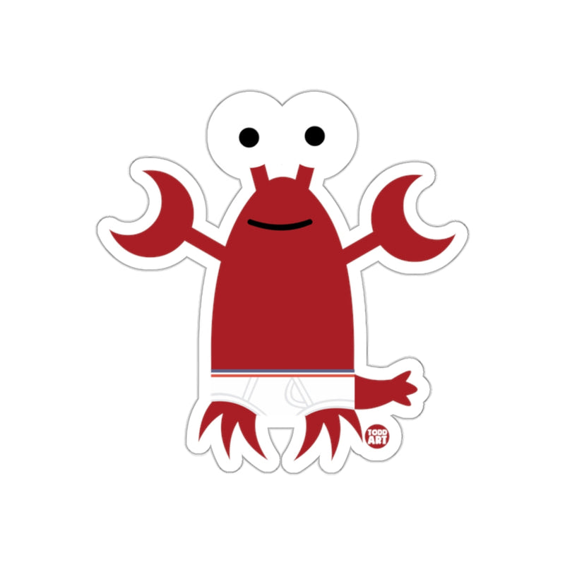 Load image into Gallery viewer, Smiling Cartoon Red Lobster Sticker with Big Eyes

