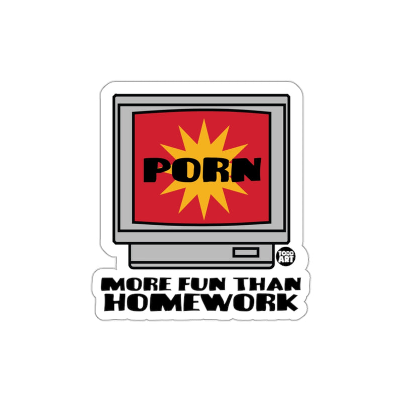 Load image into Gallery viewer, More Fun Than Homework Retro Computer Sticker
