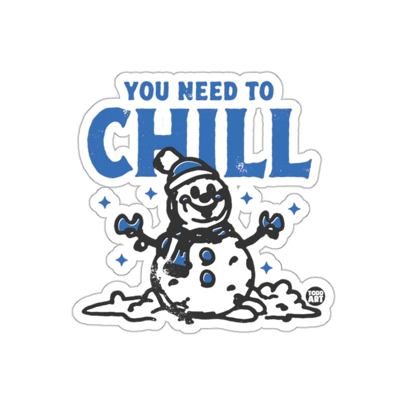 Load image into Gallery viewer, You Need to Chill Snowman Artwork Sticker
