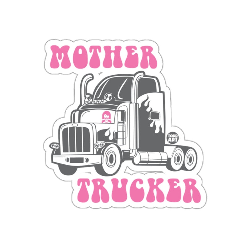 Load image into Gallery viewer, Retro Mother Trucker  Sticker Design for Truck Lovers
