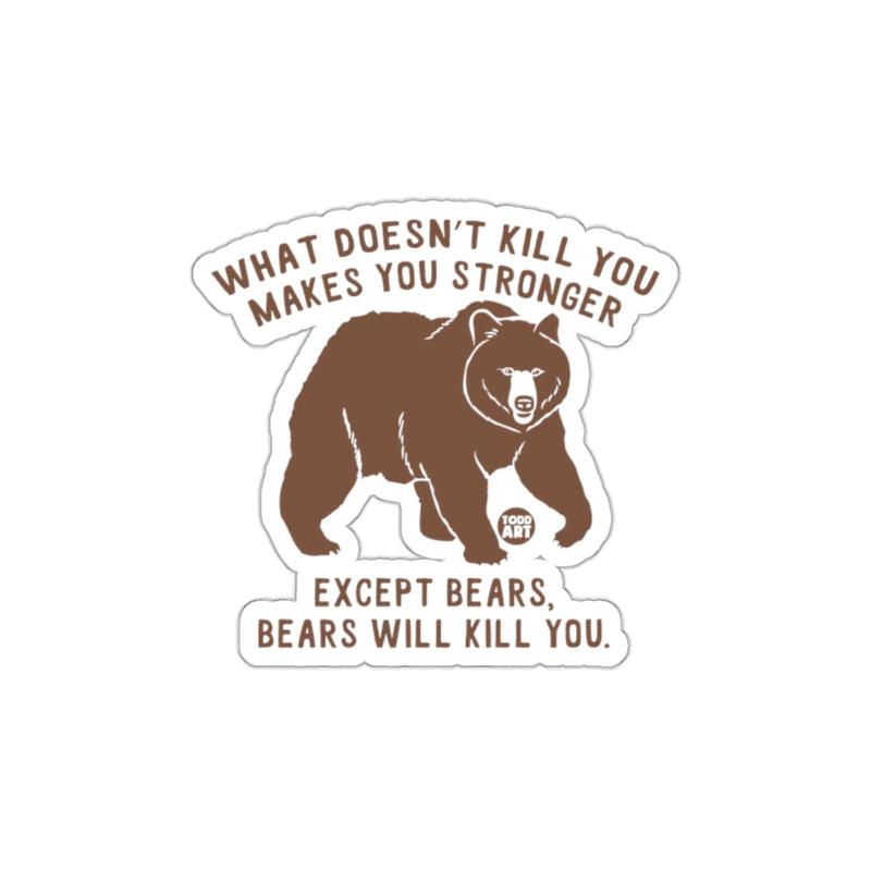 Load image into Gallery viewer, What Doesn't Kill You Except Bears Sticker Product
