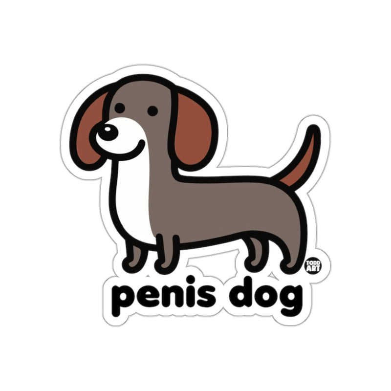 Load image into Gallery viewer, Cute Cartoon Wiener Dog Penis Dog Graphic Decal Sticker

