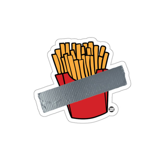 Fries Duct Tape Humorous Vinyl Sticker for Laptops