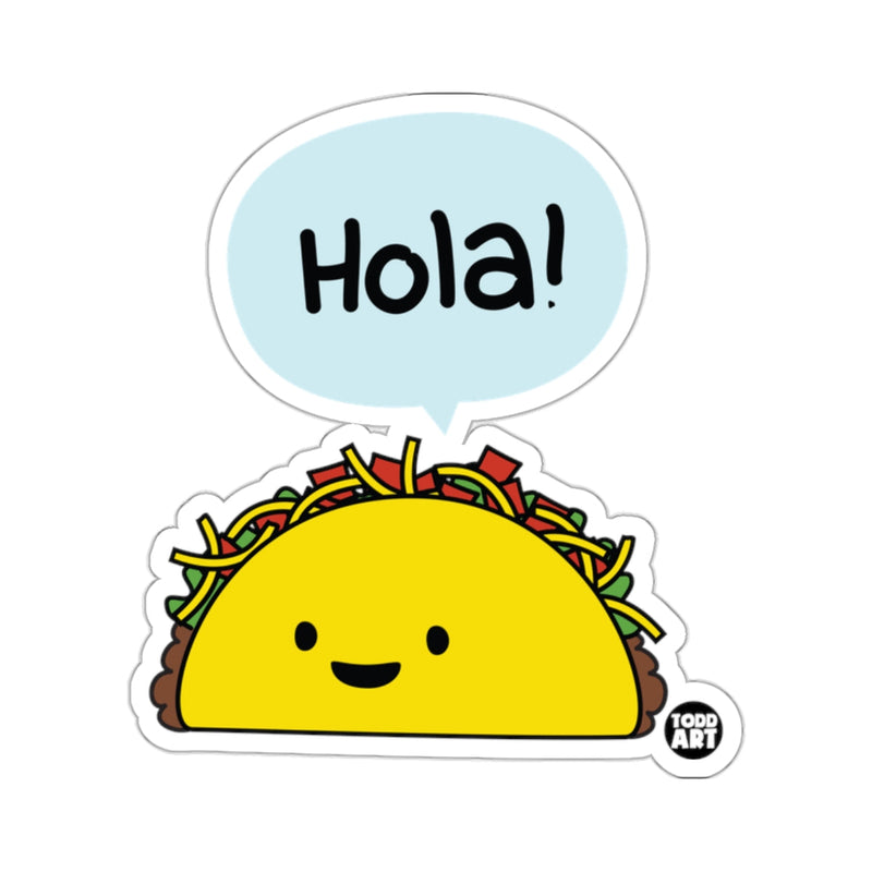 Load image into Gallery viewer, Cute Smiling Hola Taco Cartoon Food Art 
