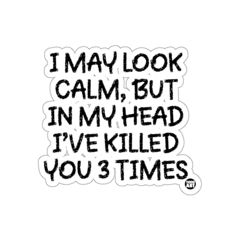 Load image into Gallery viewer, I May Look Calm but in My Head Sticker Product
