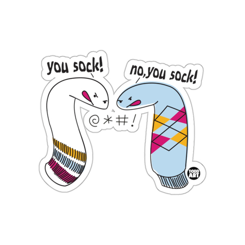 Load image into Gallery viewer, Funny You Sock No You Sock Sticker Design Drawing
