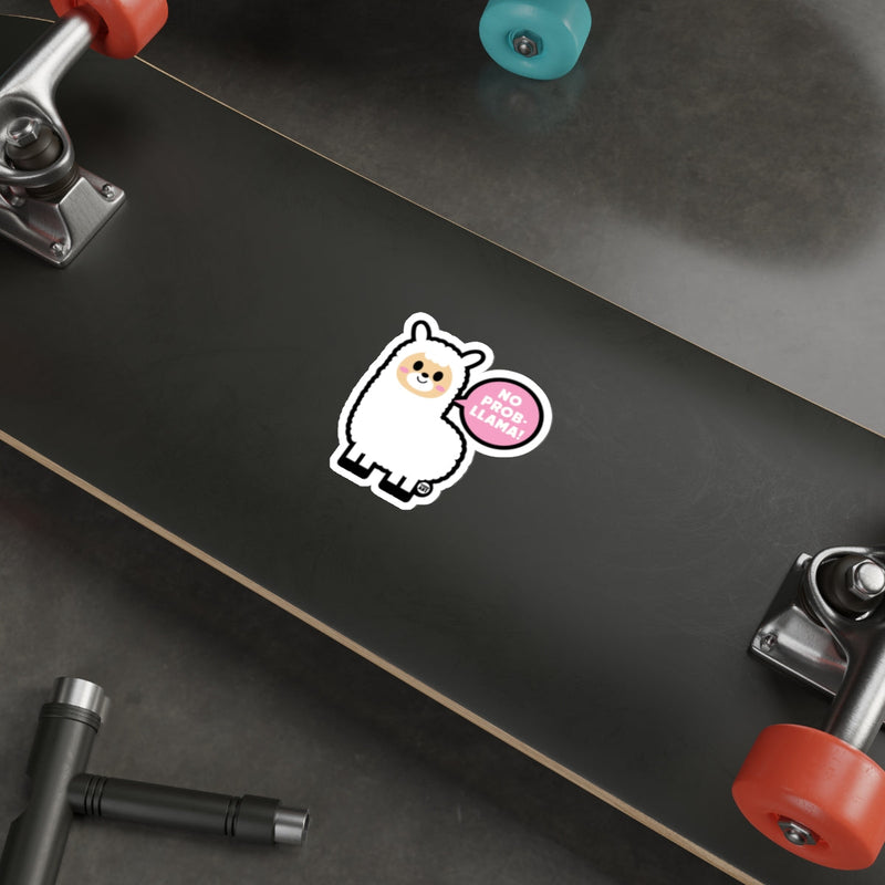 Load image into Gallery viewer, No Prob Llama Fun Vinyl Sticker for Skateboards
