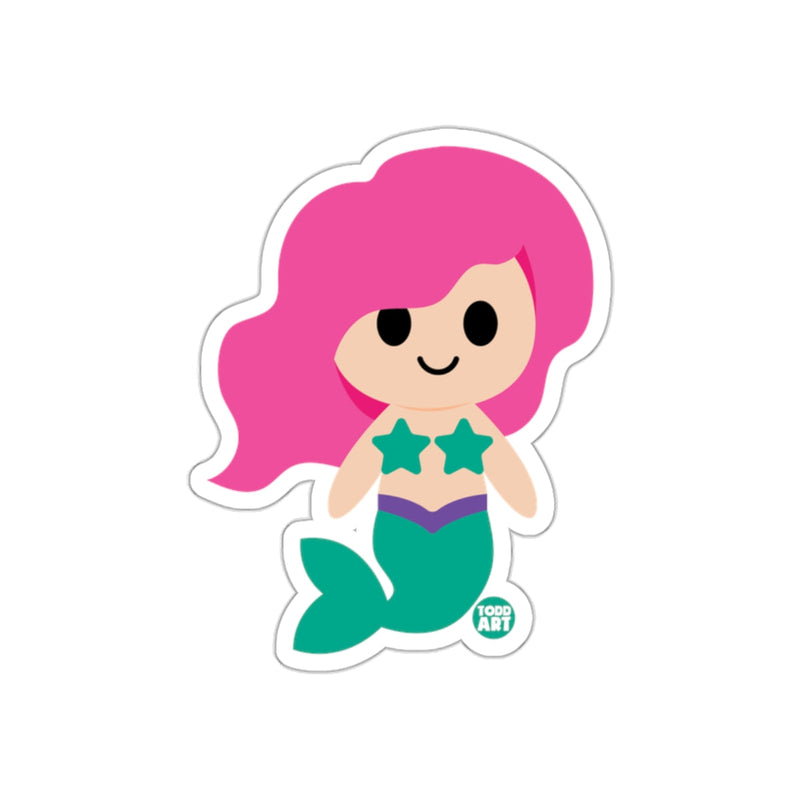 Load image into Gallery viewer, Cute Pink Haired Mermaid Cartoon Character Sticker
