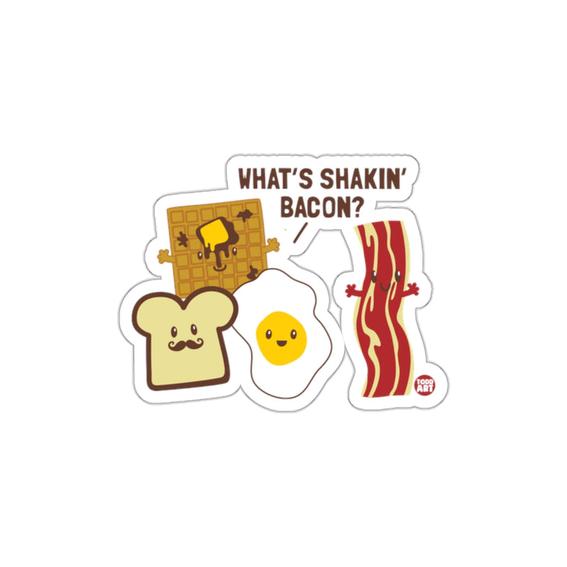 Load image into Gallery viewer, What's Shakin' Bacon? Cute Breakfast Sticker
