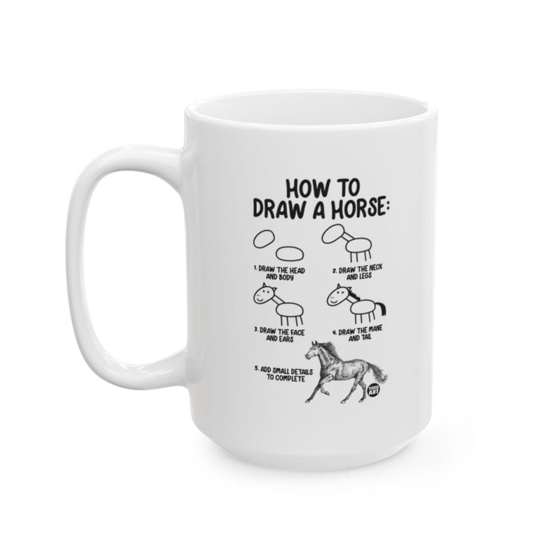 Load image into Gallery viewer, How to Draw a Horse Diagram Large White Mug
