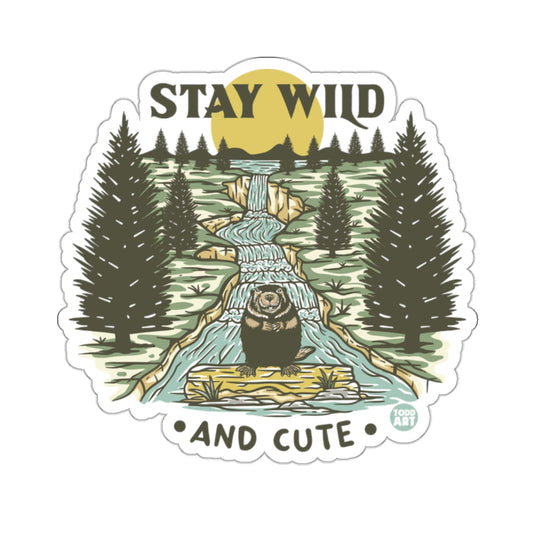 STAY WILD AND CUTE Beaver Waterfall Pine Forest 