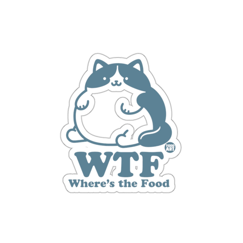 Load image into Gallery viewer, WTF Where's The Food Cute Cat Sticker
