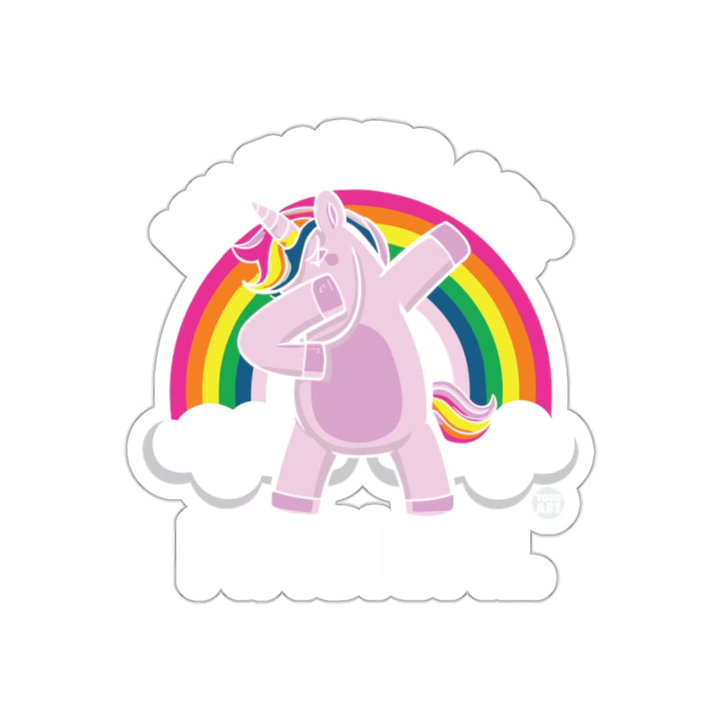 Load image into Gallery viewer, Colorful Dabbing Unicorn with Rainbow Sticker
