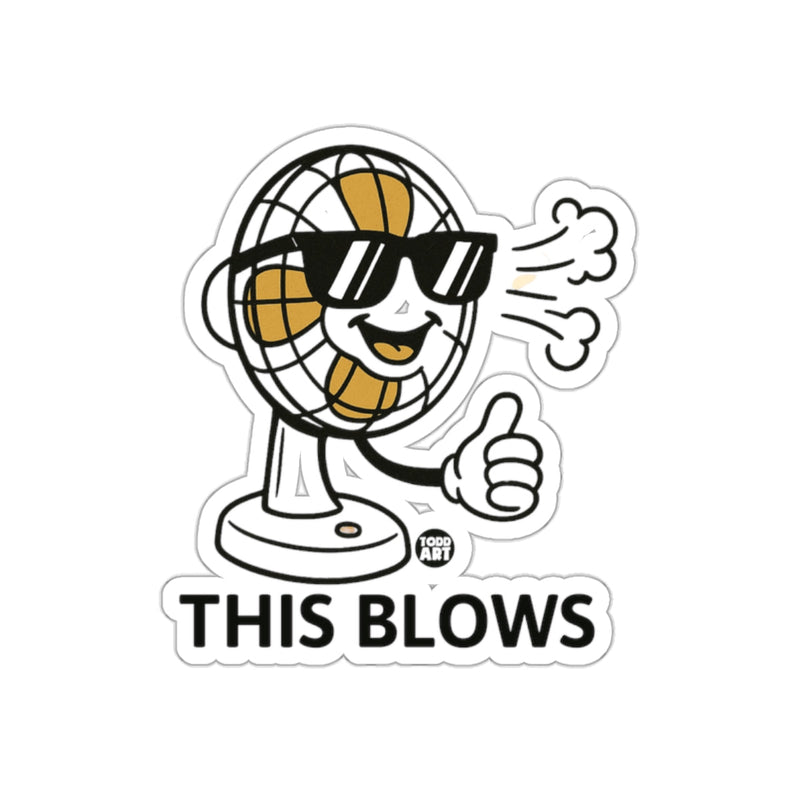 Load image into Gallery viewer, Funny Cartoon Fan with Sunglasses Sticker Product
