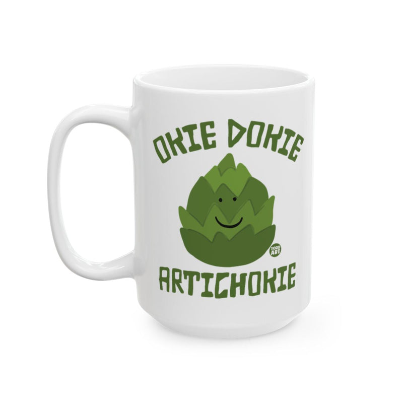 Load image into Gallery viewer, Okie Dokie Artichokie White Coffee Tea Mug
