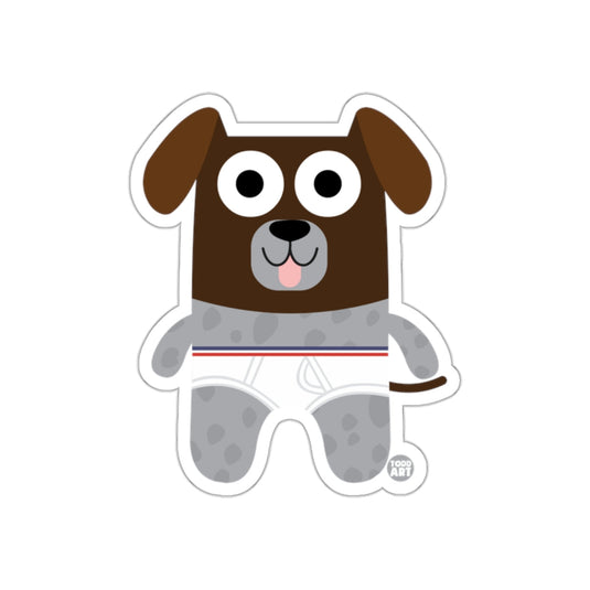 Cute Dog Cartoon Character Design Sticker