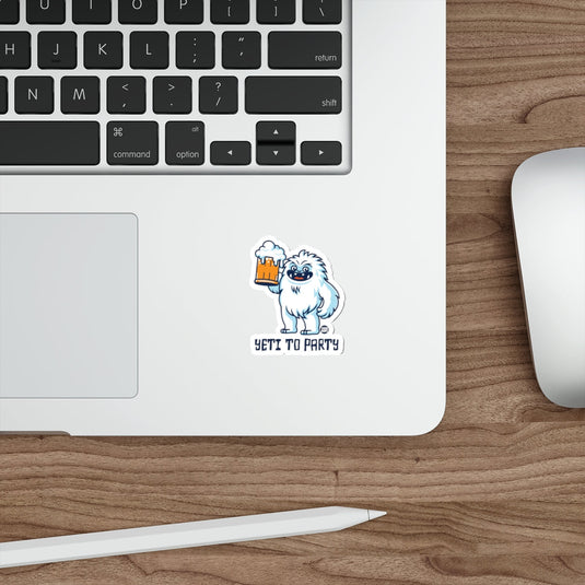 Yeti TO PARTY Cartoon Character Beer Beverage Graphic 