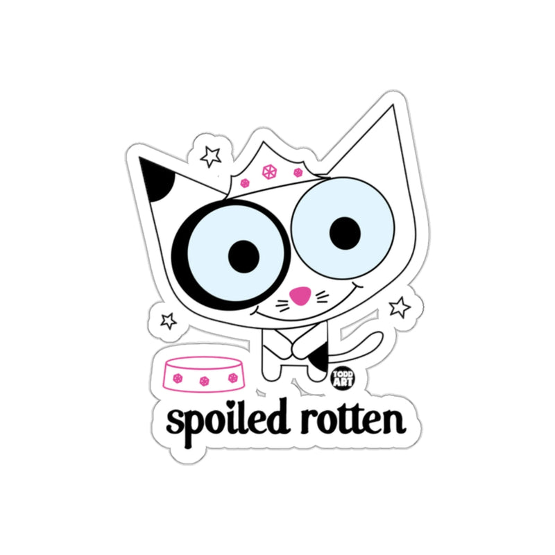 Load image into Gallery viewer, Spoiled Rotten Cute Cartoon Cat Sticker for Laptops

