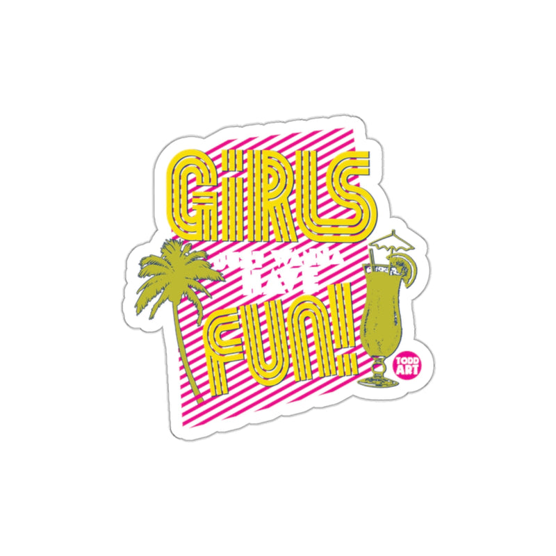 Load image into Gallery viewer, Girls Fun Tropical Palm Tree Cocktail Sticker
