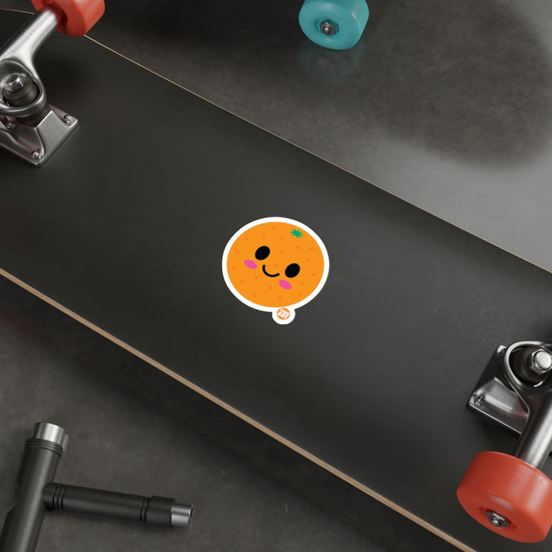 Load image into Gallery viewer, Cute Smiling Orange Face Sticker for Skateboards
