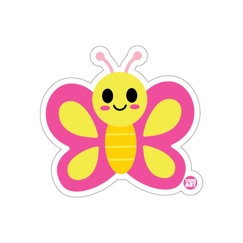Load image into Gallery viewer, Colorful Cute Smiling Butterfly Sticker for Kids Fun
