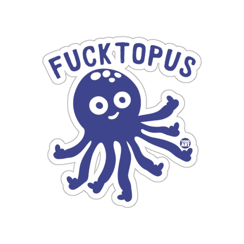 Load image into Gallery viewer, Funny Fucktopus Sticker with Cute Octopus Design

