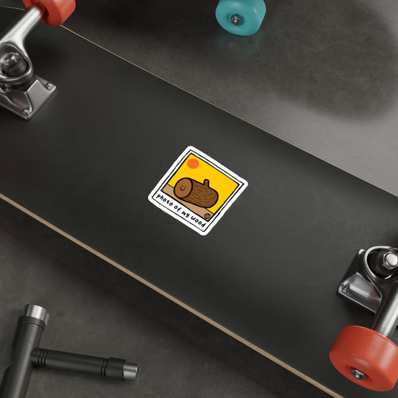 Load image into Gallery viewer, Photo Of My Wood Funny Cartoon Art Illustration sticker
