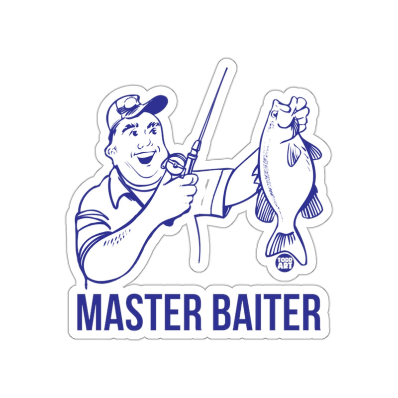 Load image into Gallery viewer, Funny Fishing Graphic Master Baiter Design Todd Art sticker
